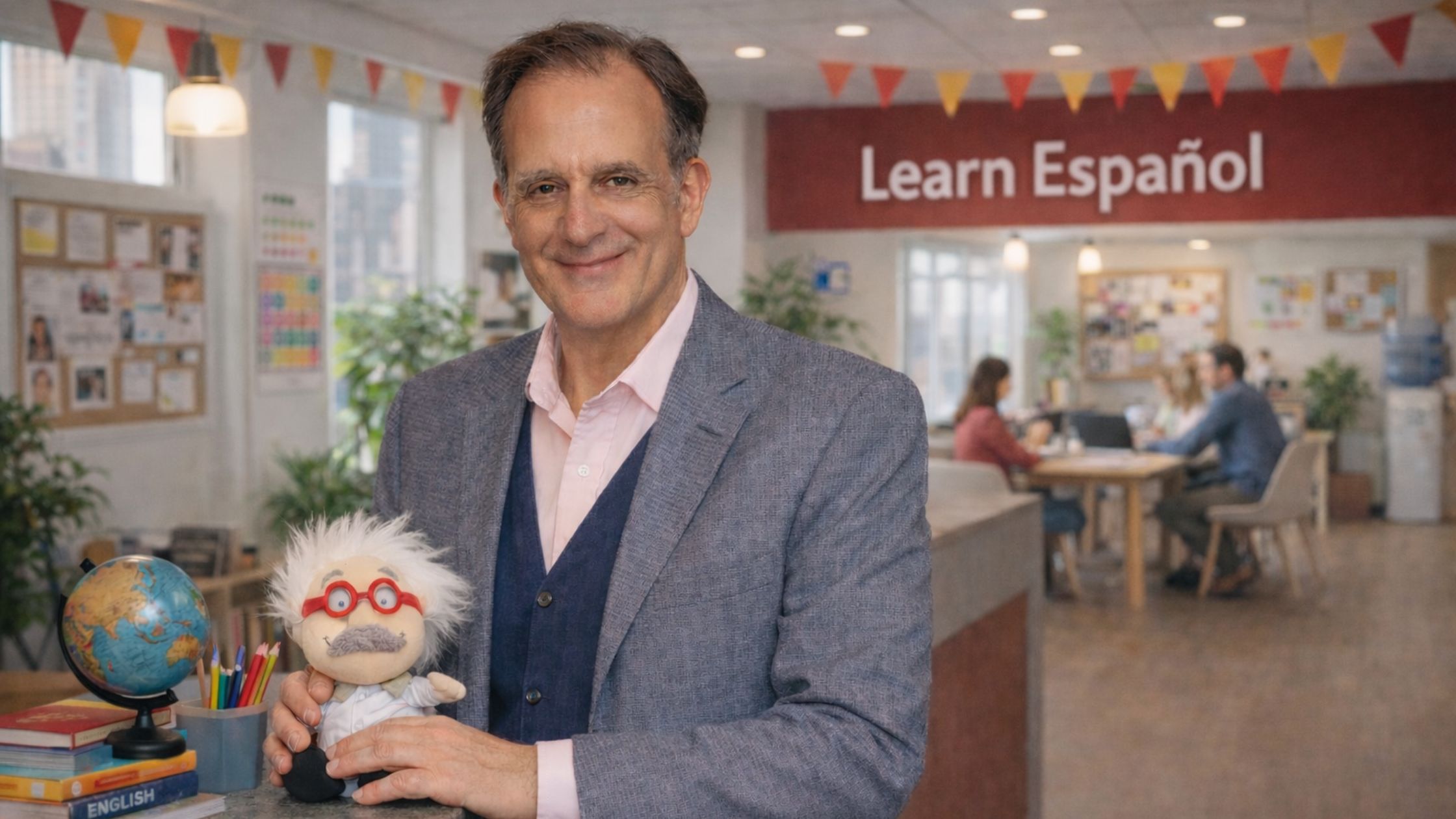 Francois Thibaut at a Spanish language school holding