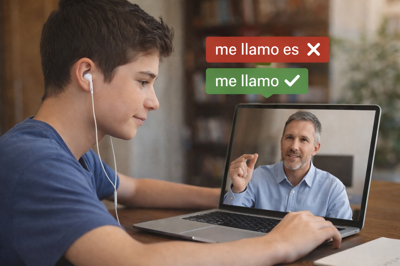 Speaking to a tutor online from just Spanish platform